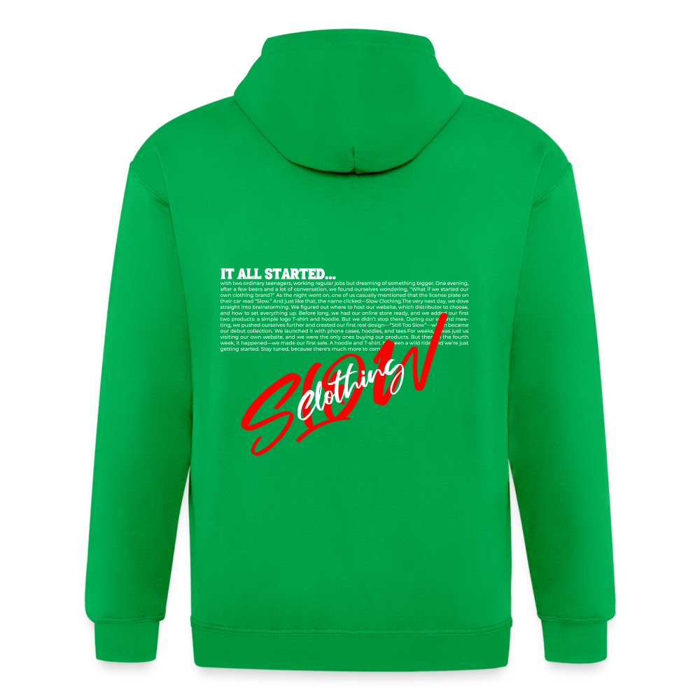 Heavyweight Zipper - "THE STORY" - kelly green