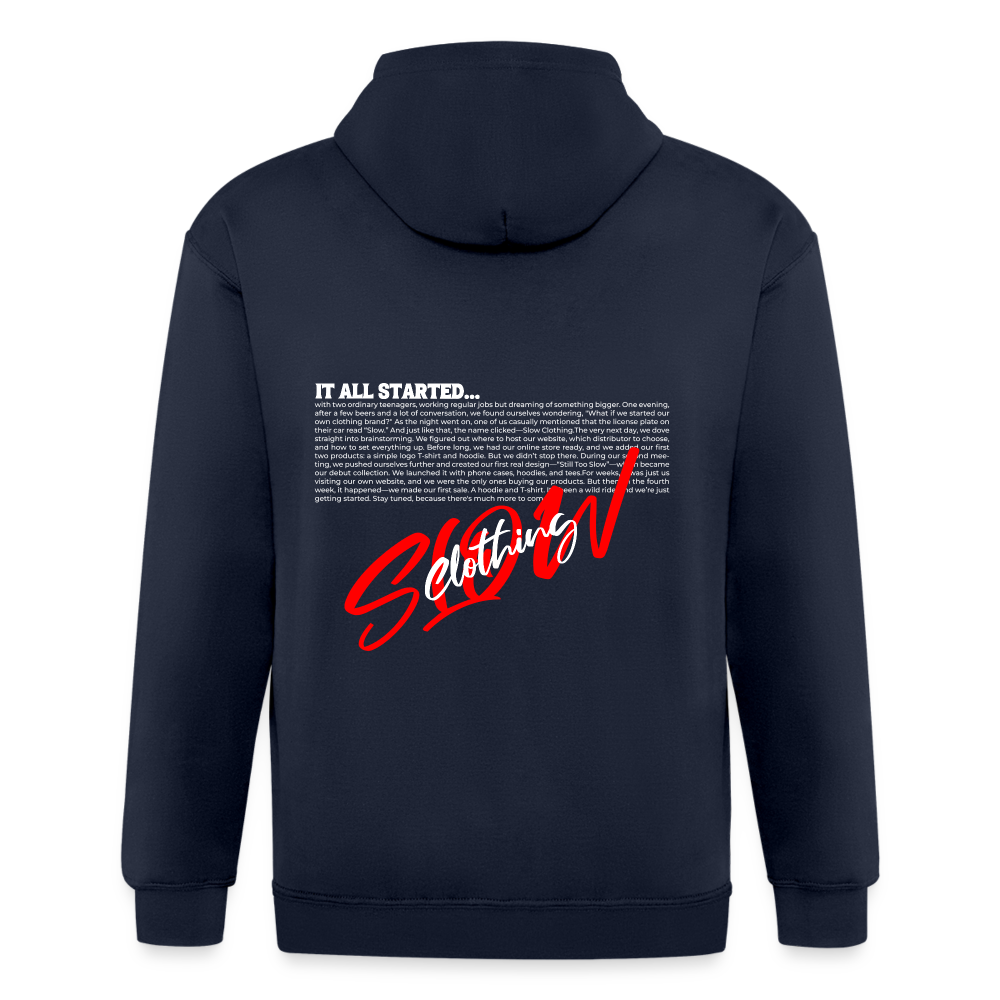 Heavyweight Zipper - "THE STORY" - navy